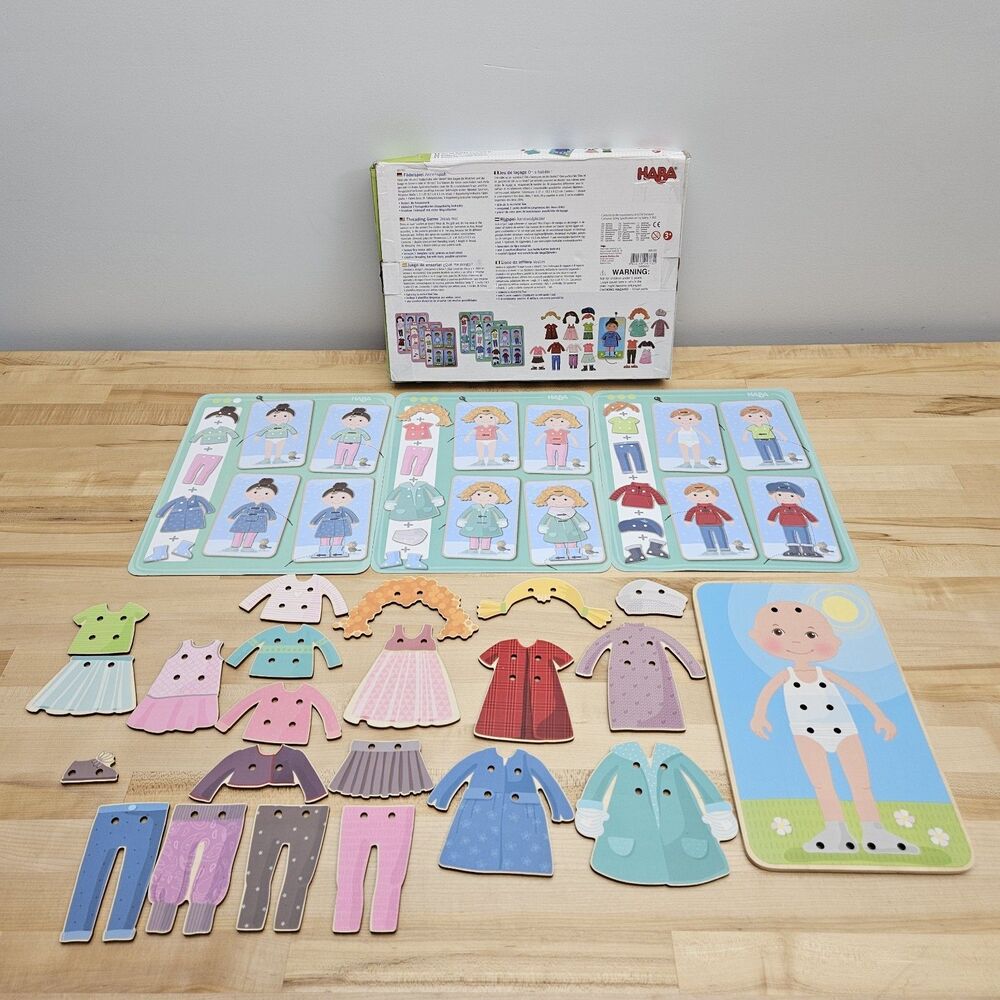 Dress Me Threading Game by HABA Lacing Toddler String Fine Motor Game - Picture 2 of 8